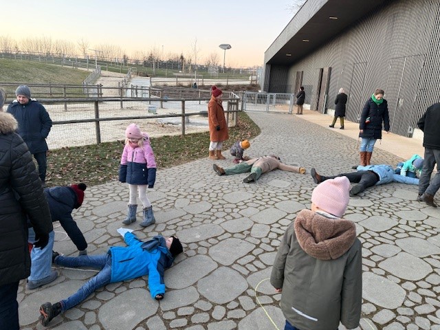 Engelsflügel mit Kreide malen